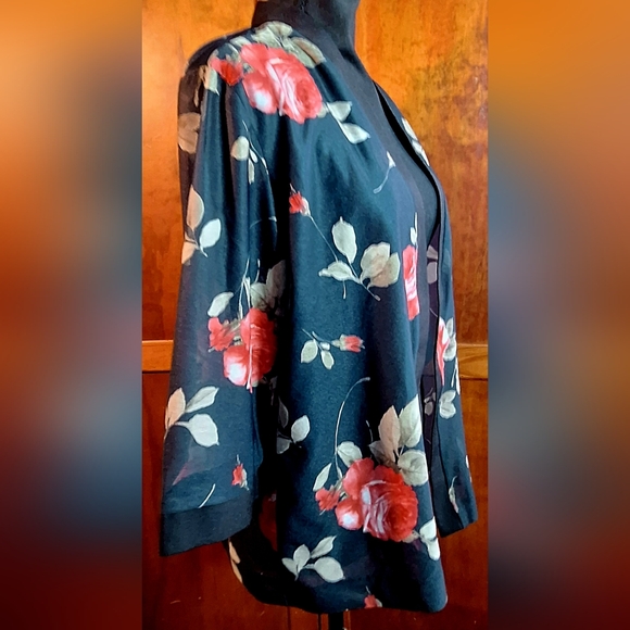 Vintage HABAND! Floral Open-Front Cardigan - Picture 2 of 6